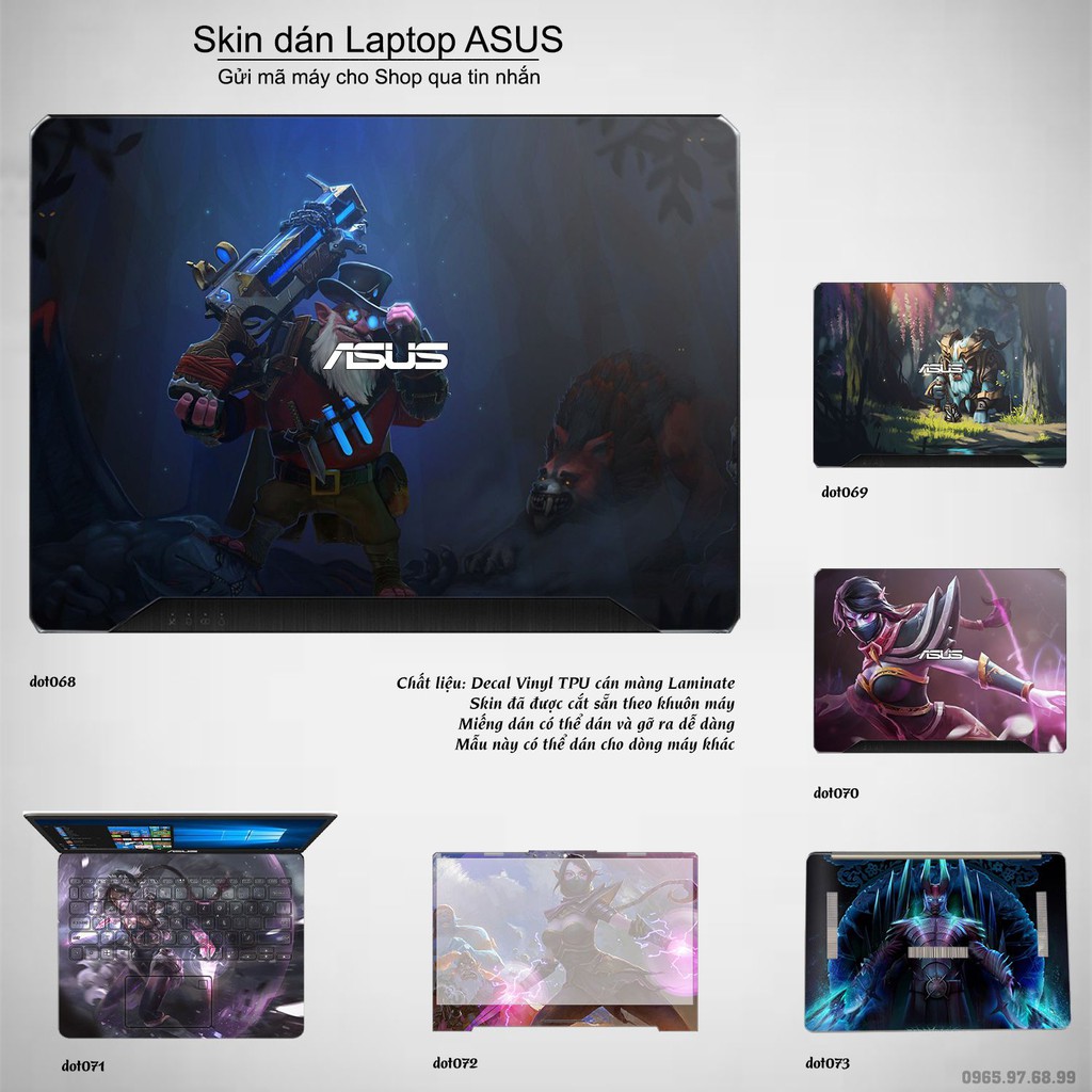 Skin dán Laptop Asus in hình Dota 2 _nhiều mẫu 12 (inbox mã máy cho Shop)