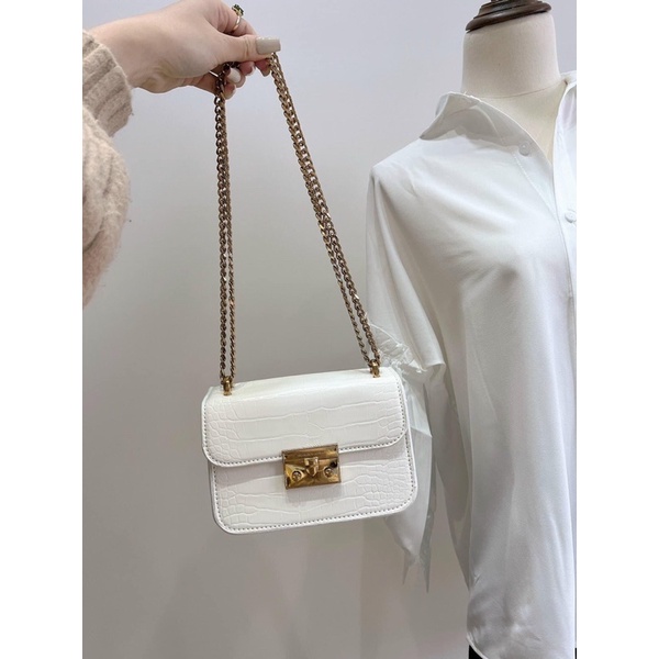 Túi đeo chéo đeo vai khoá miu loại 1 -kèm túi vải,ảnh shop chụp thật