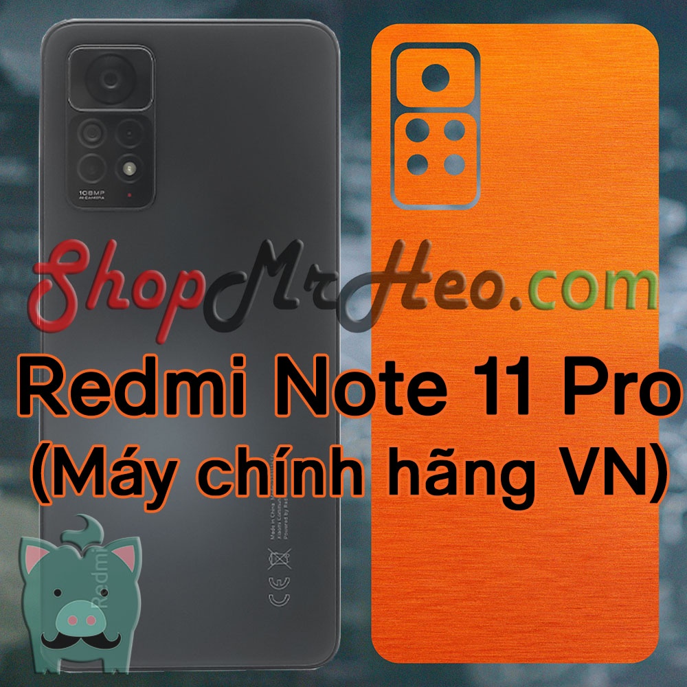 Dán Skin Màu Mặt Sau Lưng Nhôm Xước Xiaomi Redmi Note 11 Pro - Redmi Note 11 4G - Redmi Note 11 5G - Poco M4 Pro 5G