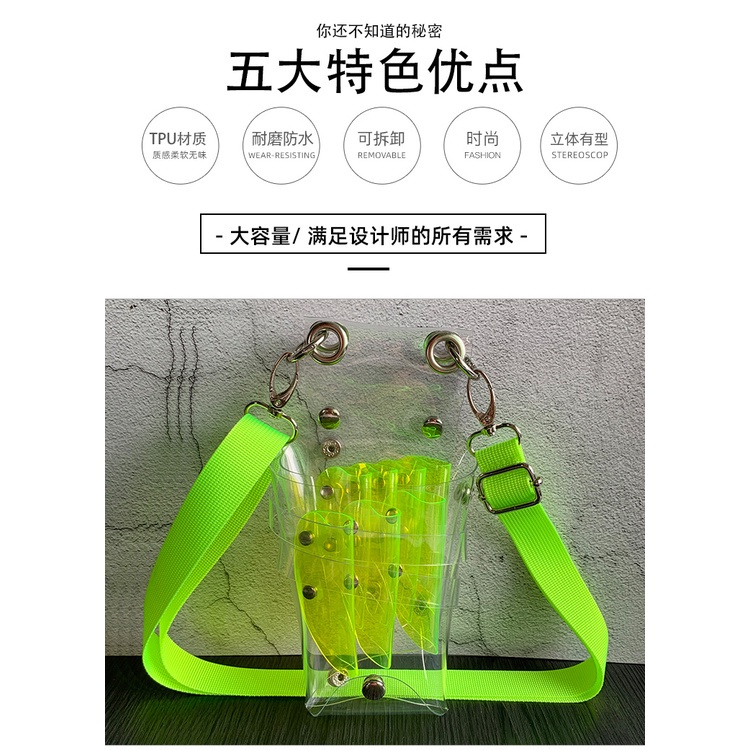 Túi Jelly Đeo Chéo Đựng Dụng Cụ Cắt Tóc Nhiều Màu Lựa Chọn