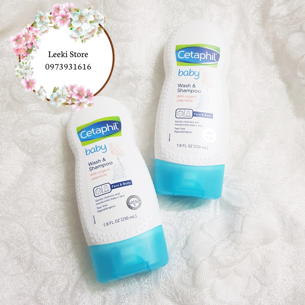 Sữa Tắm Dưỡng Ẩm Cho Bé Cetaphil Baby Wash &amp; Shampoo With Organic Calendula ( Hoa Cúc )