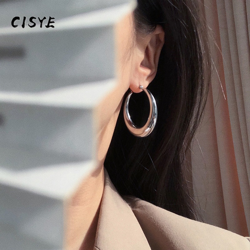 Bông tai hình Oval đơn giản không gây dị ứng