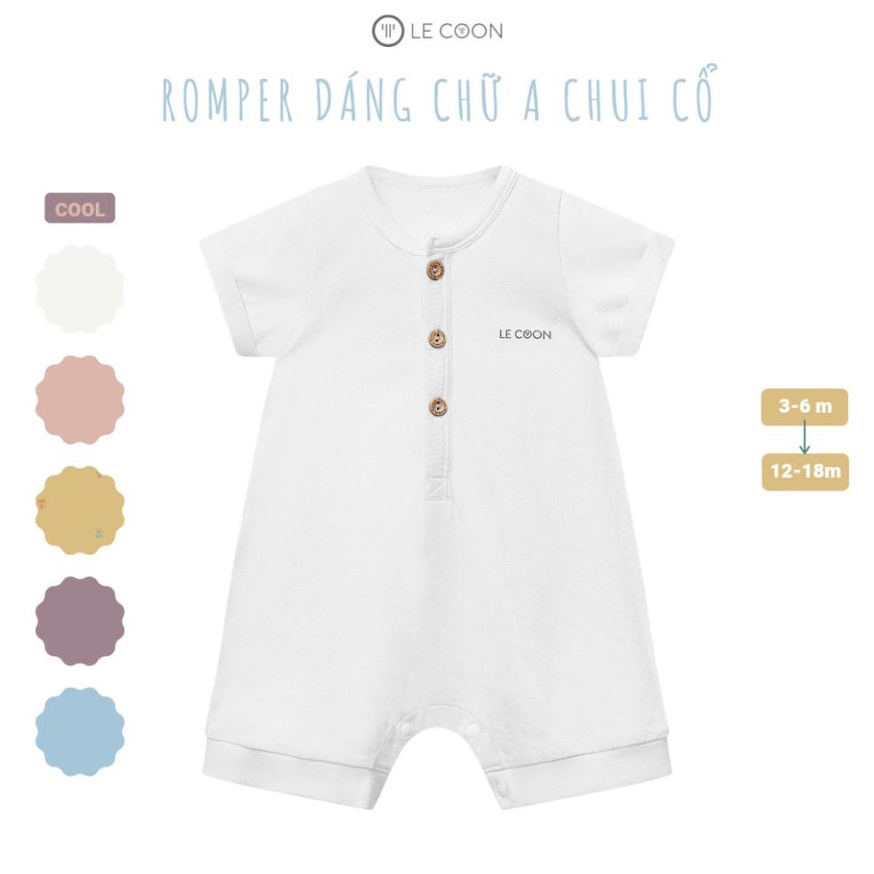 LE COON - Body Romper lecoon dáng A chui cổ cho bé 100% cotton LC0660