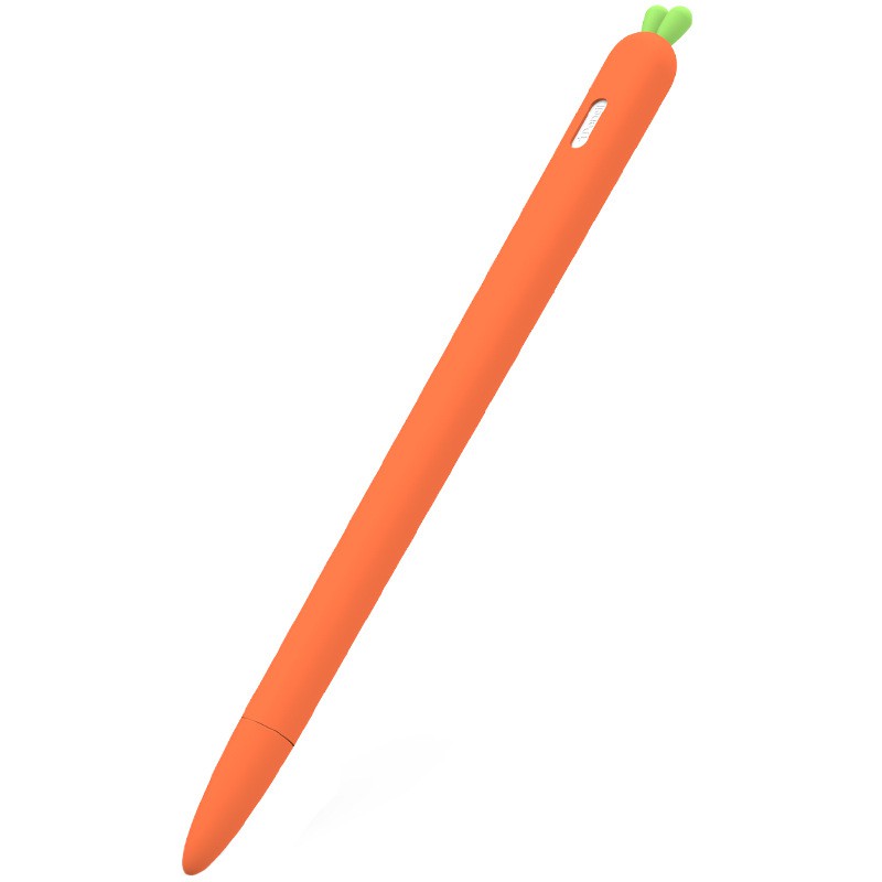 Ốp Silicon Apple Pencil 1, 2 Kiểu Củ Cà Rốt Tặng Kèm Nắp Bút Và 4 Chiếc Bọc Ngòi