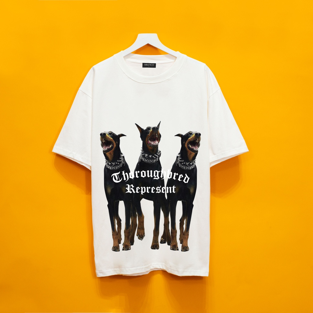 Áo thunMIKECO 3 Dog YGGENZ shop , Áo thun unisex nam nữ from rộng oversize chất liệu cotton 100%