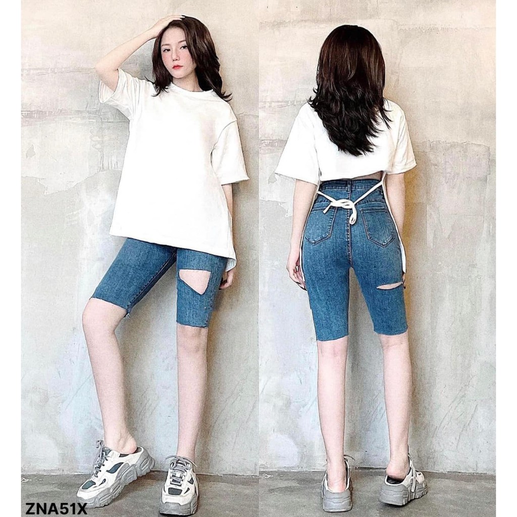 (MẪU MỚI-FREESHIP) QUẦN JEAN NGỐ ÔM RÁCH BÊN❤️CHIBEST_ZNA51
