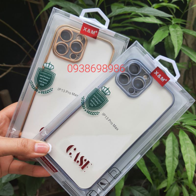 Ốp lưng trong viền màu bảo vệ camera Iphone 14 pro max , 14 pro , 14 plus ,14,13 pro max ,13 pro ,13 X&amp;M ( viền xi bóng)