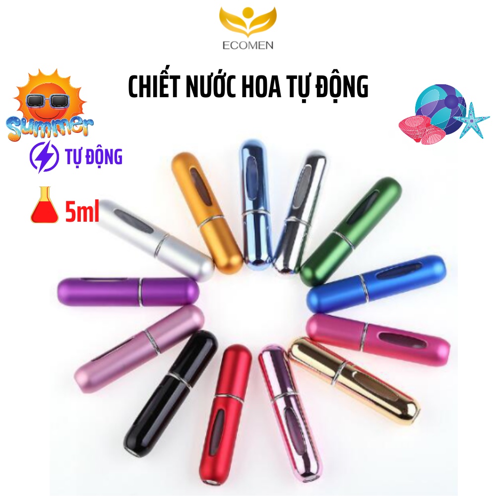 Lọ chiết nước hoa mini tự động LOẠI CAO CẤP dạng xịt lọ 5ml lấp lánh cực đẹp HERATECH