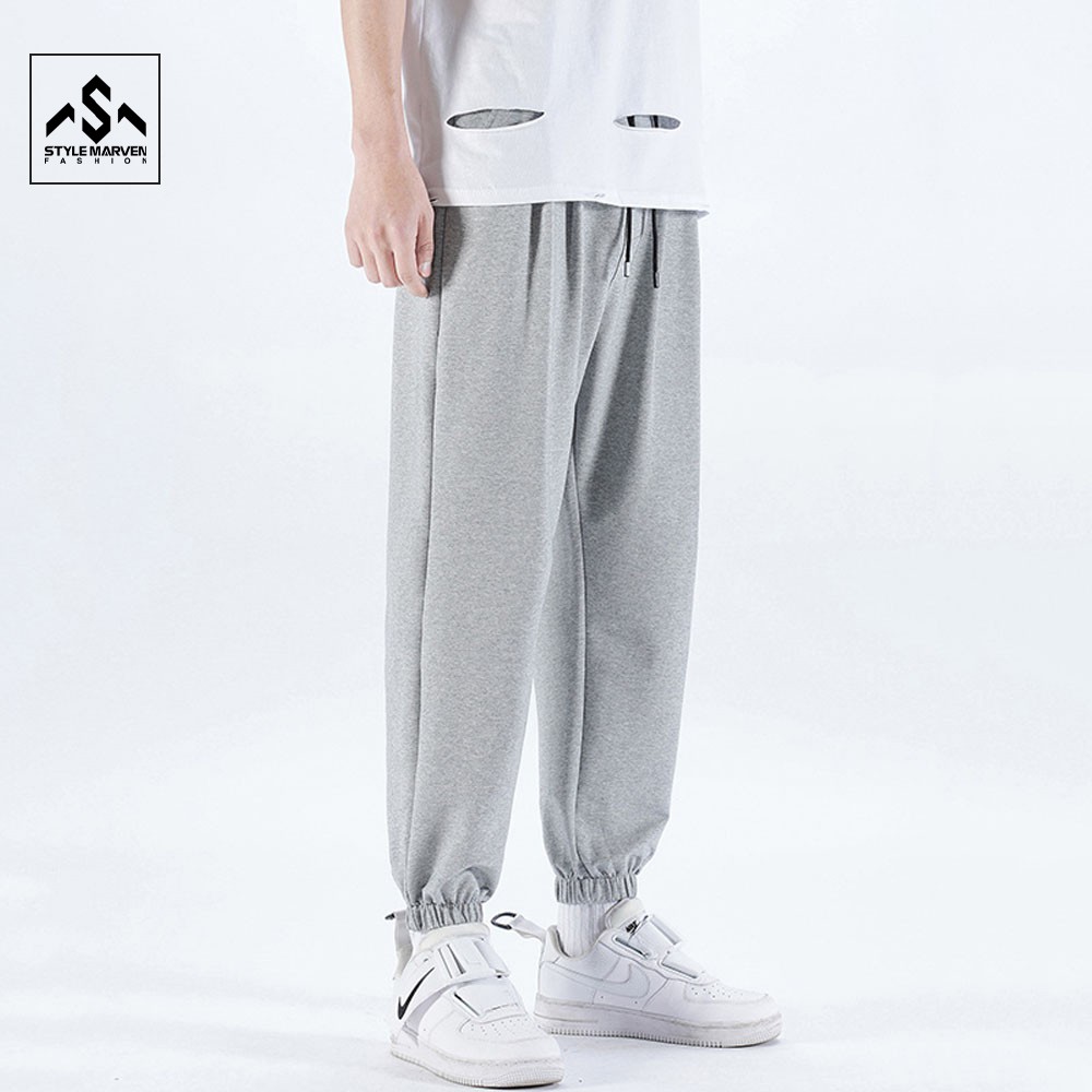 Quần jogger nam bo chun gấu STYLE MARVEN chất thun da cá co giãn - QUAN SM002