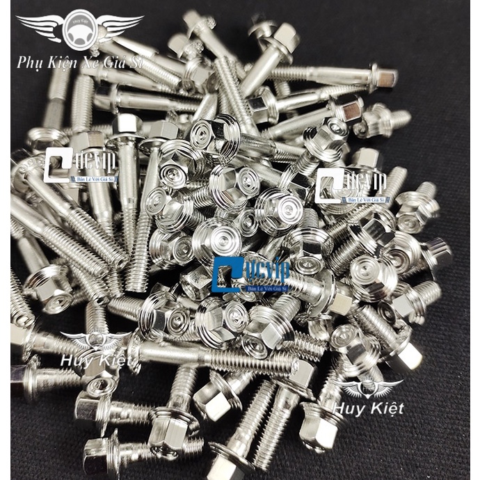 [Rẻ Vô Địch] Bộ Ốc Lốc Máy Salaya PHAY THÁI Inox 304 Cho Sirius Xăng Cơ (17 Con) 5216