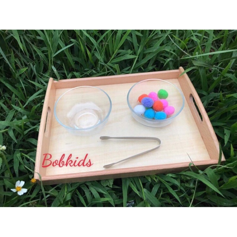 Bát thủy tinh, bát thủy tinh đựng ngũ cốc, góc thực hành cuộc sống montessori