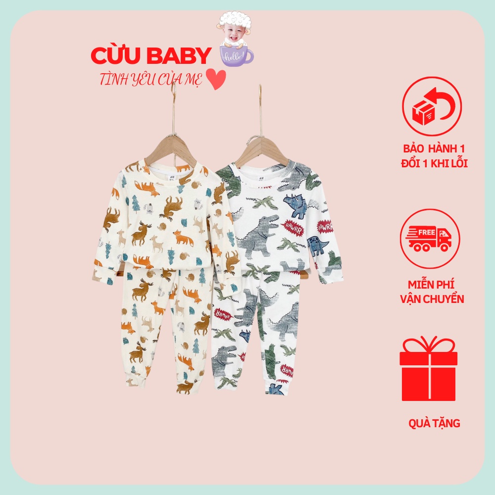 Set 2 bộ thu đông dài tay cho bé trai