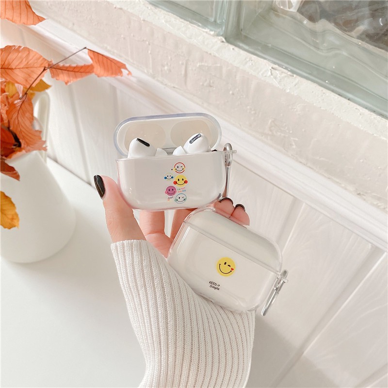 AirPods Pro AirPods 1/2 mặt cười phong cách Hàn Quốc Bao bọc tai nghe chống rơi PC | BigBuy360 - bigbuy360.vn