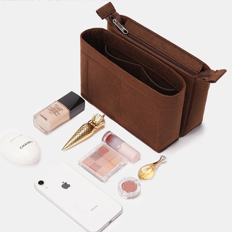 Túi chèn đựng mỹ phẩm EVERTONER cầm tay bằng vải nỉ cho túi Coach Charlie nữ