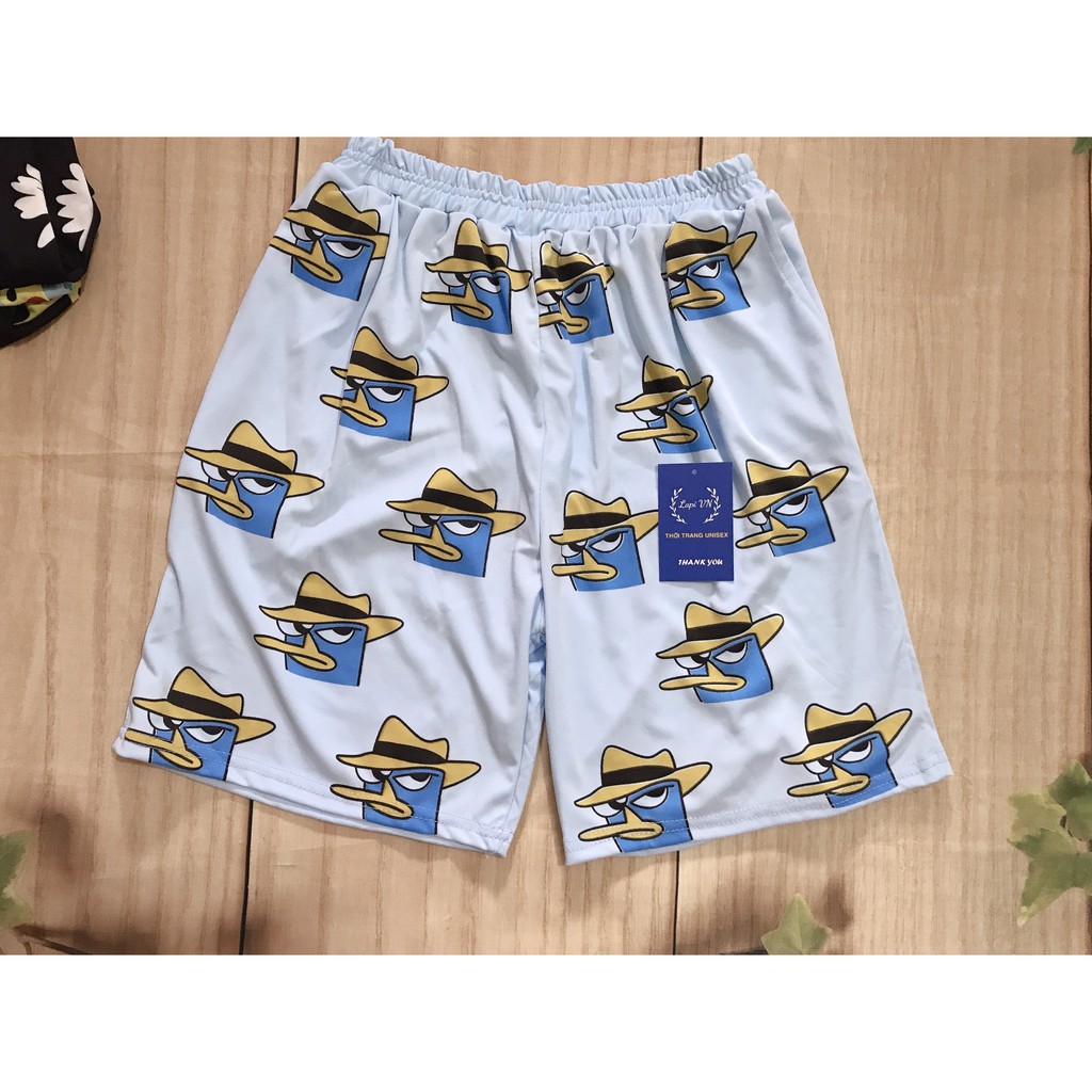 Quần Short Lửng Cartoon Thú Unisex (Nhiều mẫu)-Lapi VN ,FREESIZE đến 70kg,