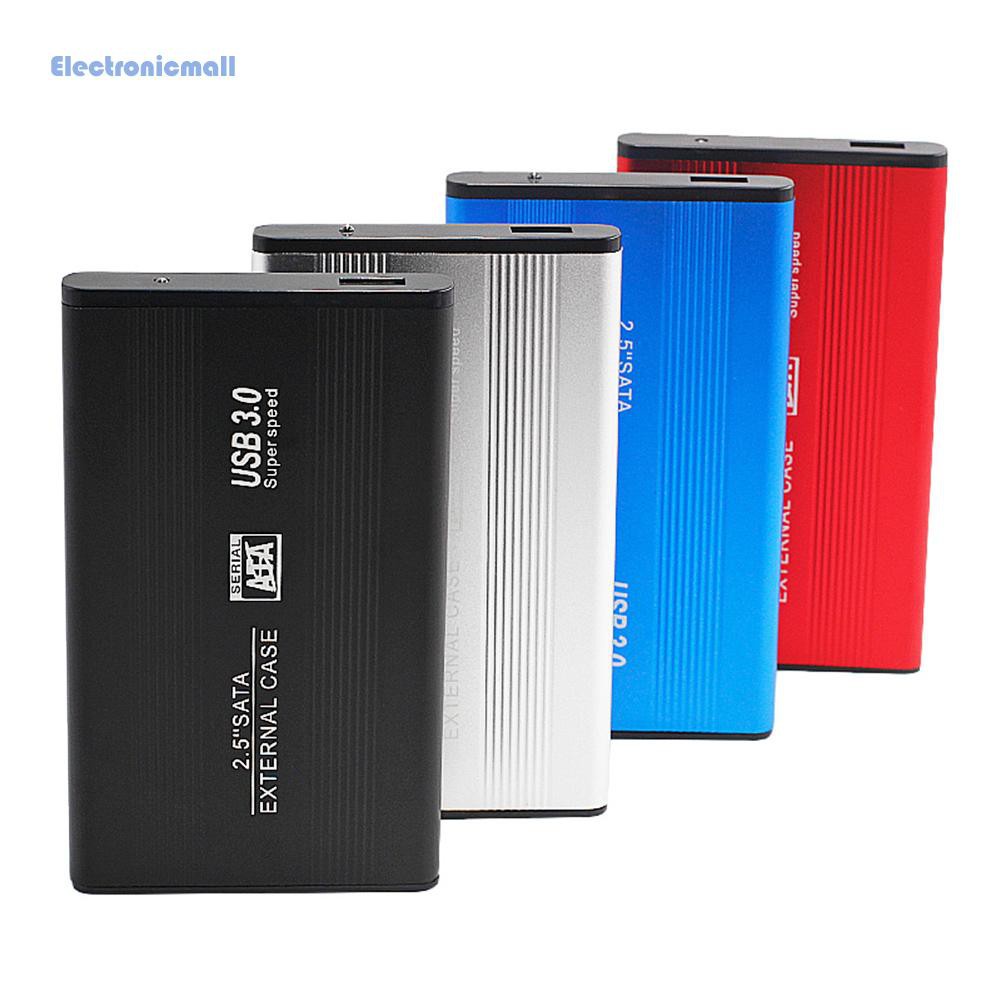 ElectronicMall01 2.5 inch Hard Drive Enclosure SATA to USB 2.0 Aluminum External SSD Enclosure