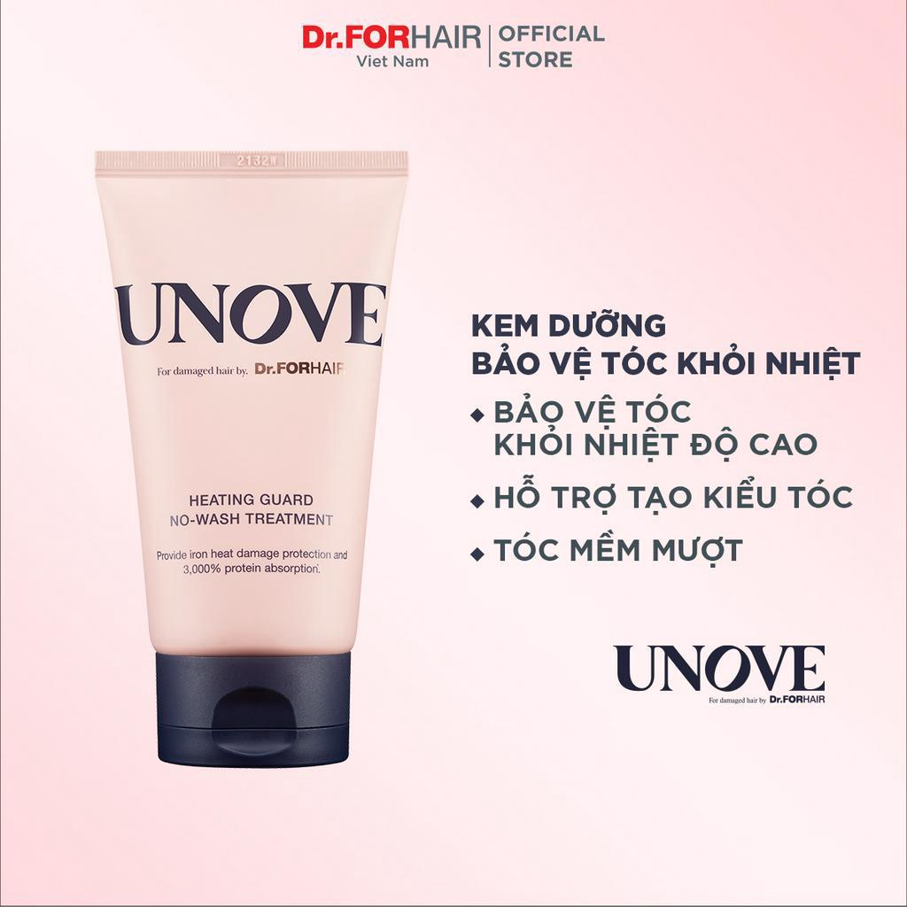 Kem dưỡng xả phục hồi bảo vệ tóc hư tổn ở nhiệt độ cao Dr.FORHAIR UNOVE HEAT GUARD NO-WASH TREATMENT 147ml
