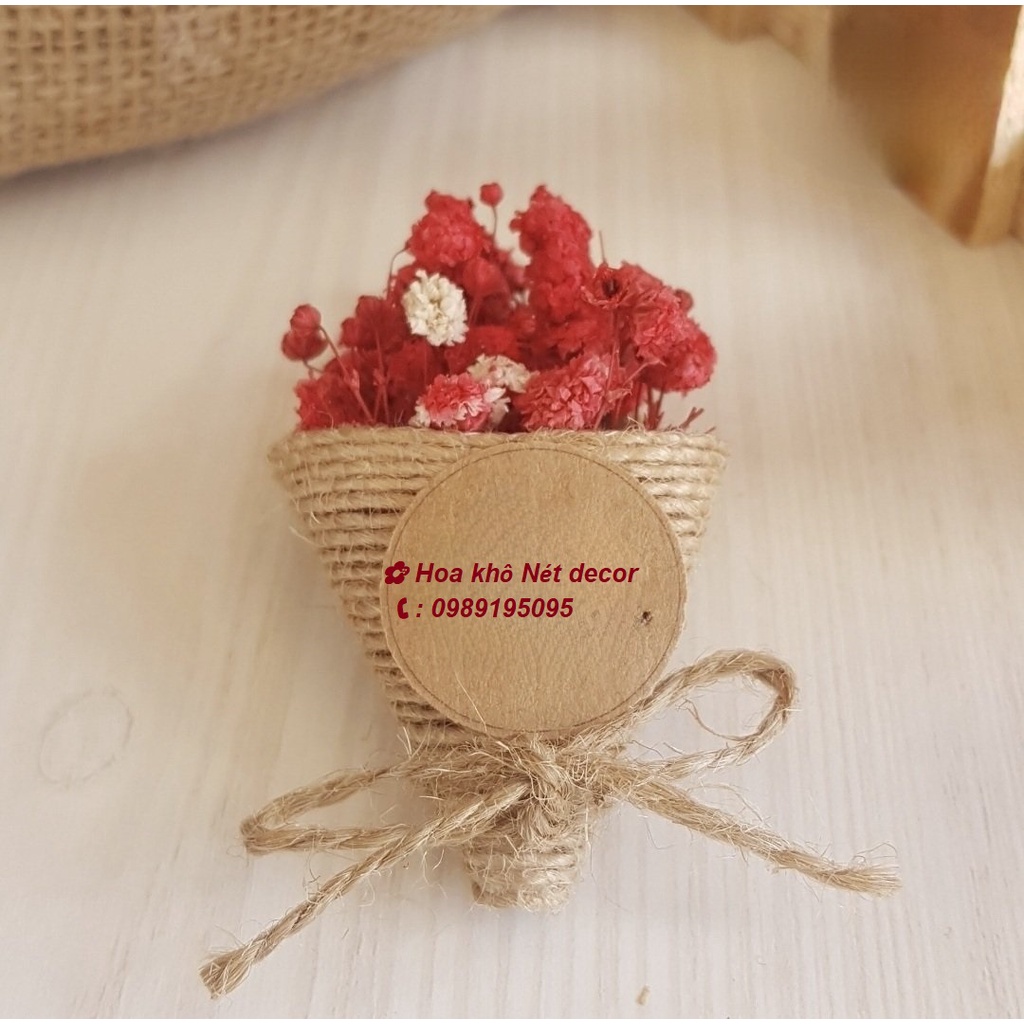 BÓ HOA KHÔ MINI PHỤ KIỆN TRANG TRÍ BÁNH KEM , HỘP QUÀ TẶNG