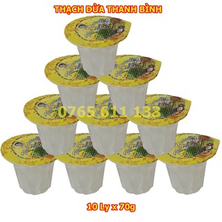Combo 10 ly x70g thạch dừa Thanh Bình