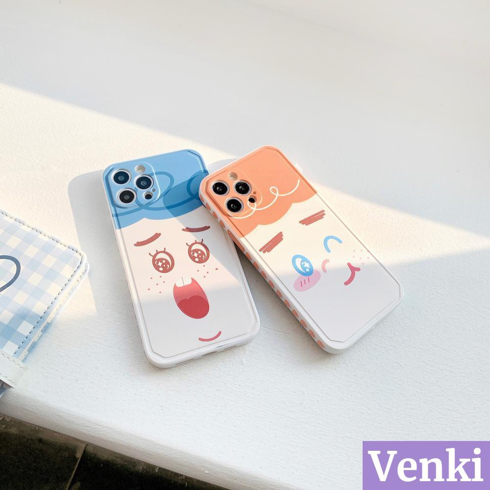 Venki - iPhone Case Silicone Soft Case Square Edge Side Love Cute Emoji For iPhone 11 iPhone 12 Pro Max iPhone 7 8 Plus XS Max MAX 7 11 Pro 7plus mini 12 iphone SE 8plus SE2020 Xr