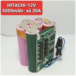 Khối pin Hitachi 3S2P 5000mah 40A (Kèm sạc nhanh). Chuyên thay cho Pin máy khoan Hitachi 12v và các vỏ pin 3S2P tương tự