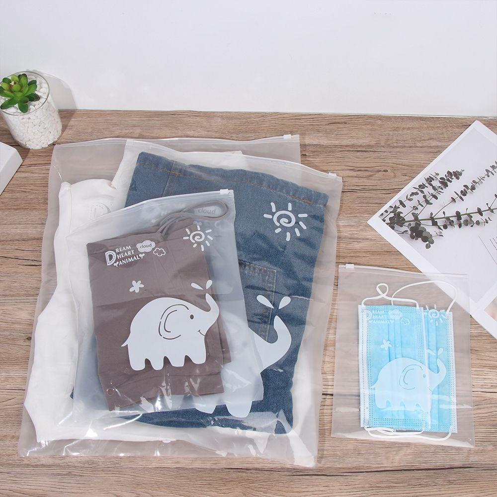 CLEVER Set 1 / 5 Túi Nhựa Đựng Giày Dép Chống Nước Họa Tiết Hoạt Hình