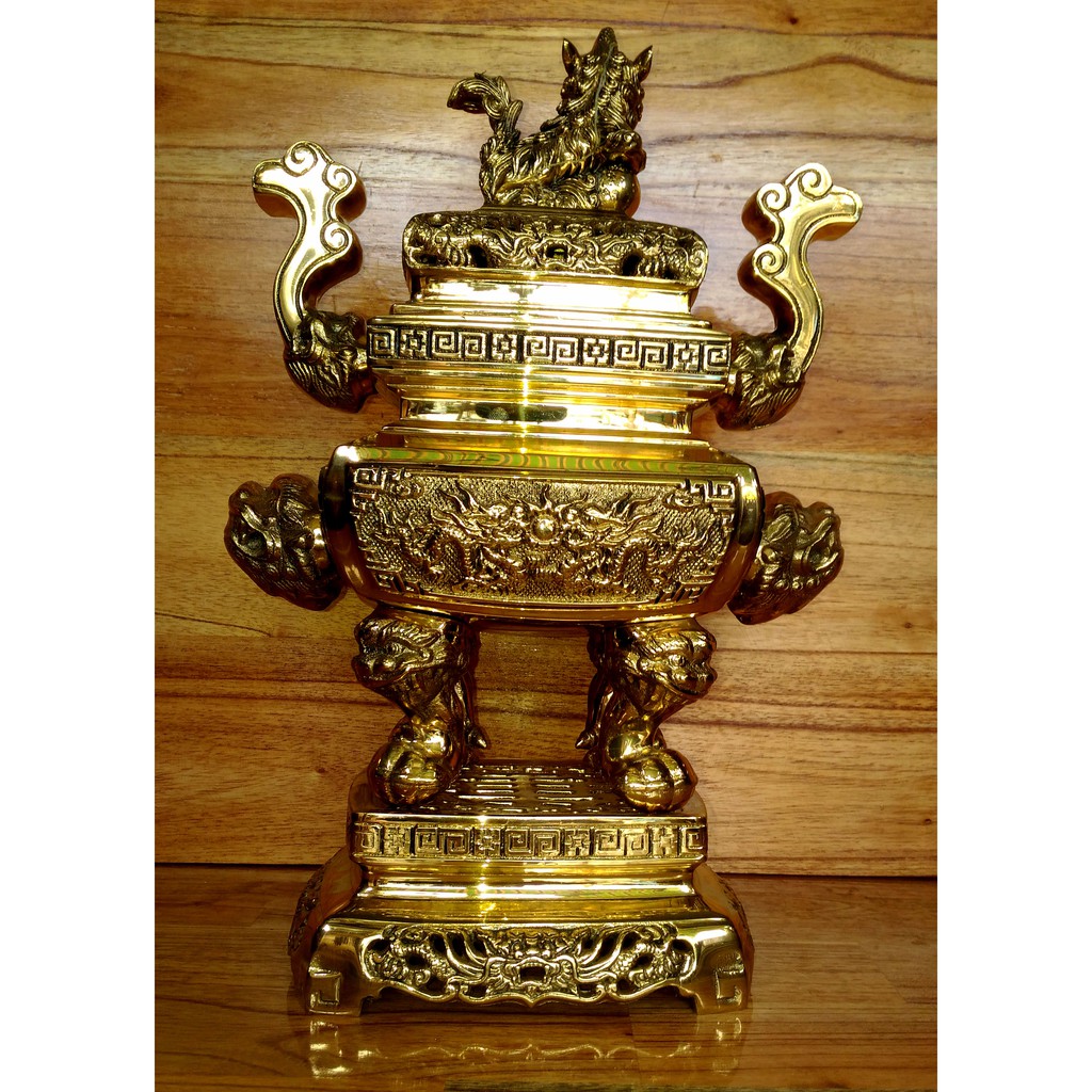 Bộ Lư Đồng Vuông  Vĩnh Tiến LV1