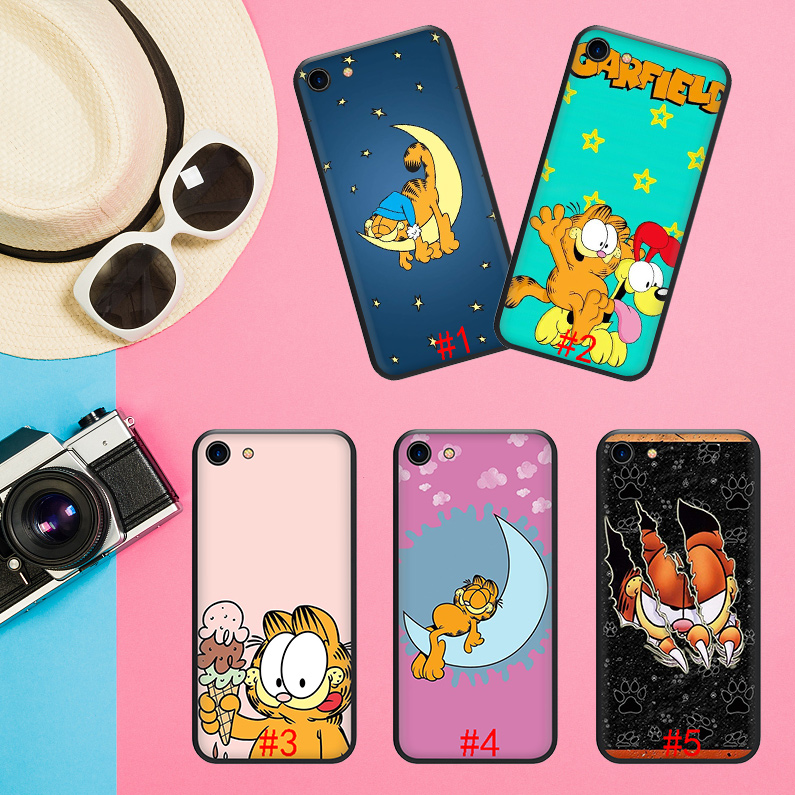Cute Garfield Soft Silicone Phone Case OPPO F11 A9 2019 R15 R9S R17 F17 F19 X2 Pro