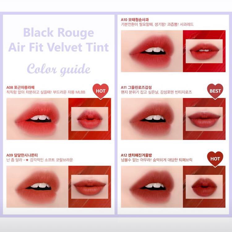 Son Kem Lì Black Rouge Air Fit Velvet Tint Ver 2 | BigBuy360 - bigbuy360.vn