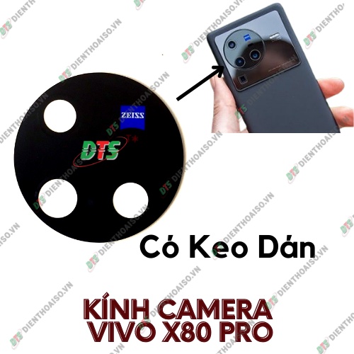 Kính camera vivo X80 Pro kèm keo dán