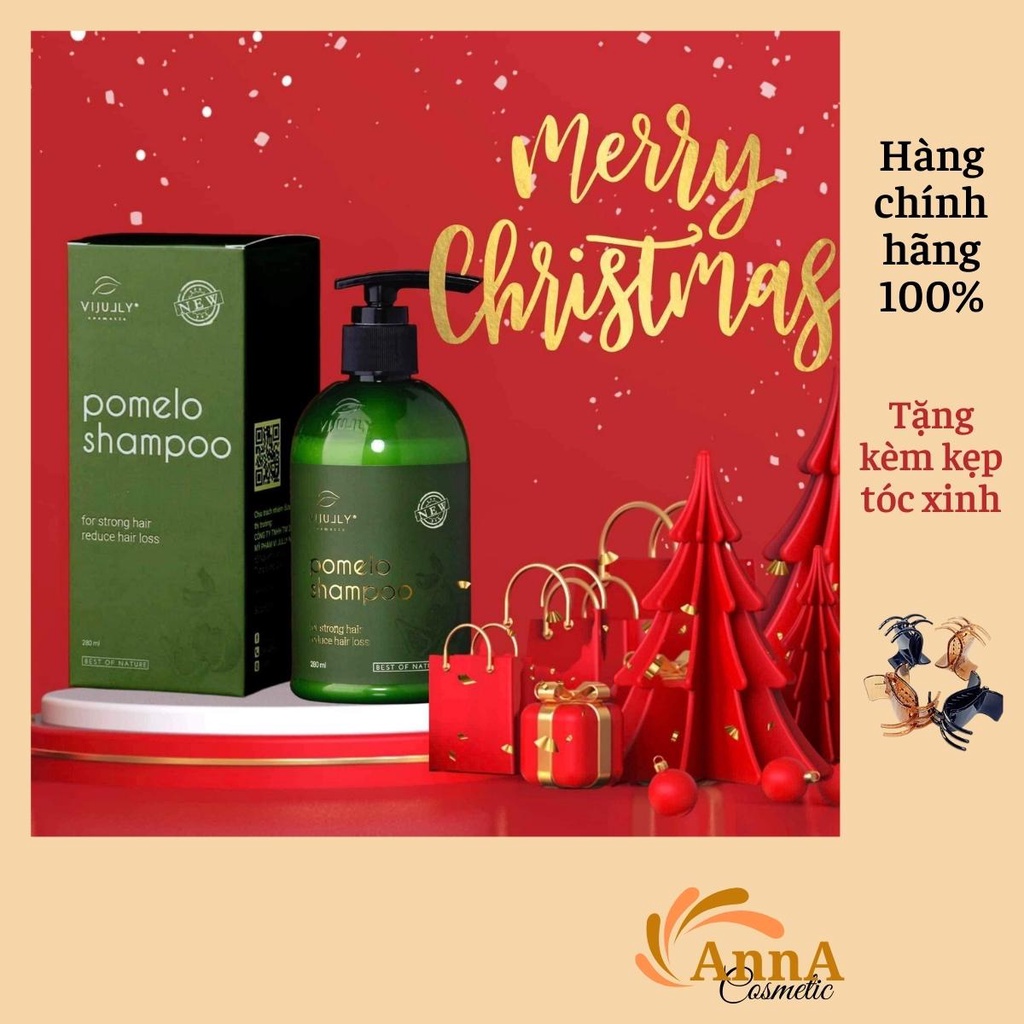 Dầu Gội Bưởi Vijully Kích Thích Mọc Tóc Ngăn Rụng Tóc Pomelo Shampoo 280ml_AnnA.GeniuneCosmetic Tặng Kẹp Tóc 19k