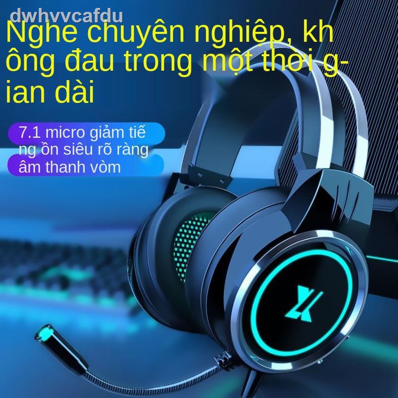 Tai nghe chơi game thể thao điện tử máy tính ăn gà chuyên dụng để bàn Quán cà phê Internet thoại di độn