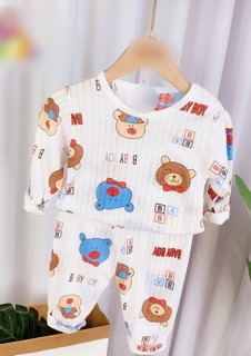 Bộ cotton giấy dài tay cho bé