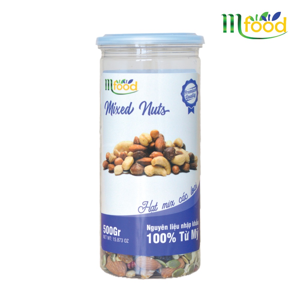 Hạt Các Loại Mix Nuts MFOOD Nhiều Vị Thơm Ngon, Phù Hợp Với Chế Độ Dinh Dưỡng Lành Mạnh, Bổ Sung Năng Lượng 250g - 500g