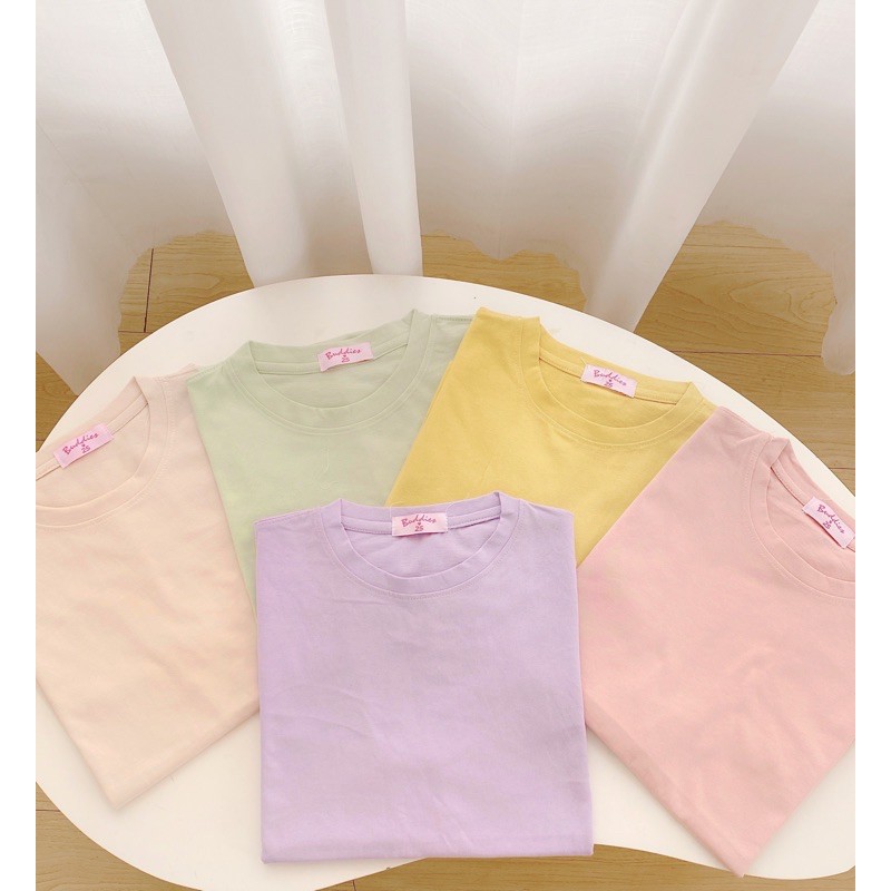 Áo thun trơn basic pastel