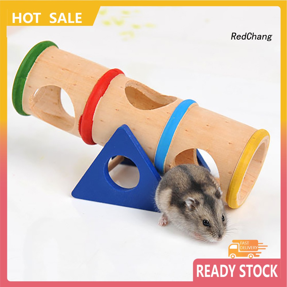 Đồ Chơi Ống Gỗ Bập Bênh Cho Chuột Hamster