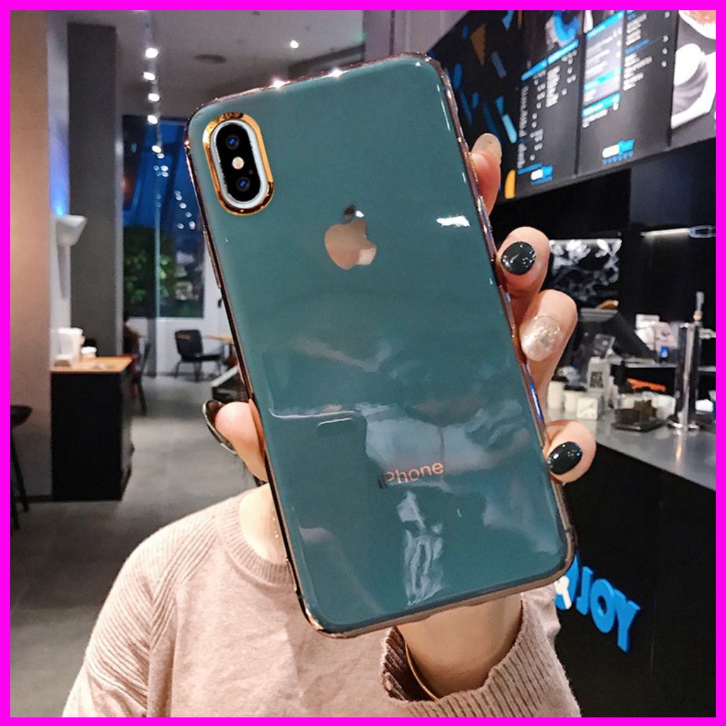 Ốp iphone - Ốp lưng Logo táo viền vàng 5/5s/6/6s/6plus/6s plus/7/8/7plus/8plus/x/xs/xs max/11/11pro max -NGOC LINHMOBILE