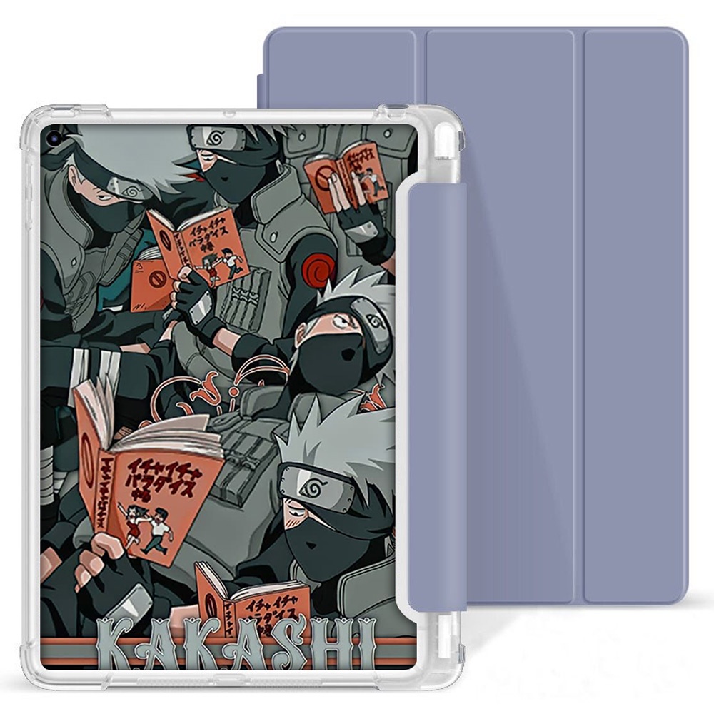 Ốp Máy Tính Bảng Silicon Mềm Hình Anime Naruto Sasuke Oải Hương Tím 39J Cho iPad 7 8 9 Pro Mini4 Mini5 Air2 Air3 Air4 2022