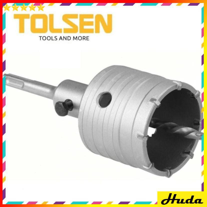 Mũi khoan khoét lỗ tường bê tông rút lõi 50mm 100mm Hole Saw TOLSEN