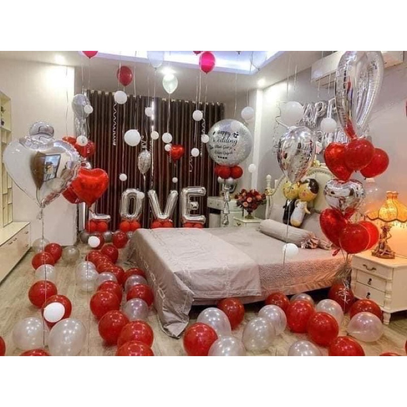 ❤️  ❤️Sét bóng trang trí phòng cưới Love 70cm tặng kèm phụ kiện