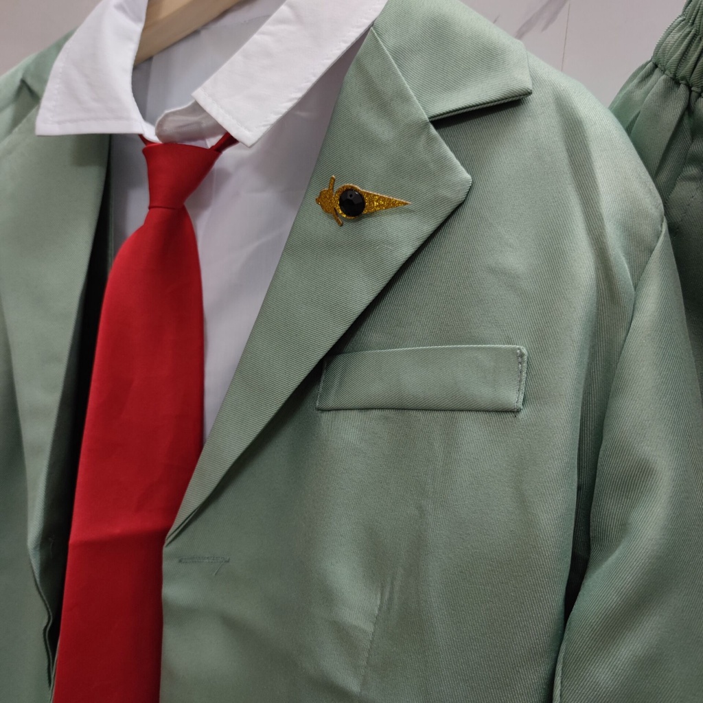 Trang phục và tóc giả cosplay nhân vật Loid Forger trong anime màu xanh lá nhạt thời trang cho nam