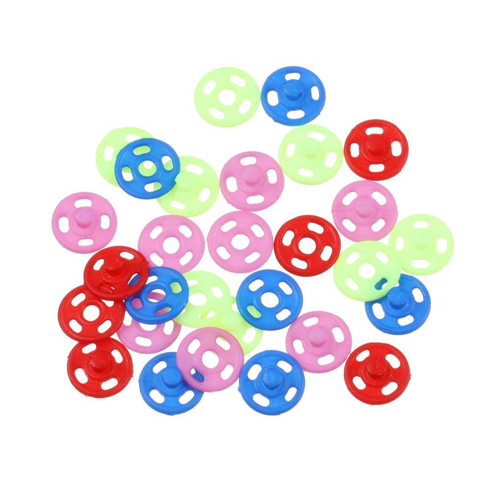 Set 15 Khóa Cài Mini 7mm 14 Màu Siêu Nhỏ Cho Búp Bê