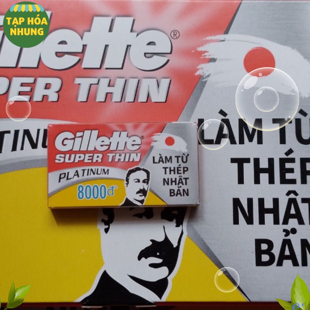 Hộp 5 Cái Lưỡi Lam Gillette Super Thin không gỉ
