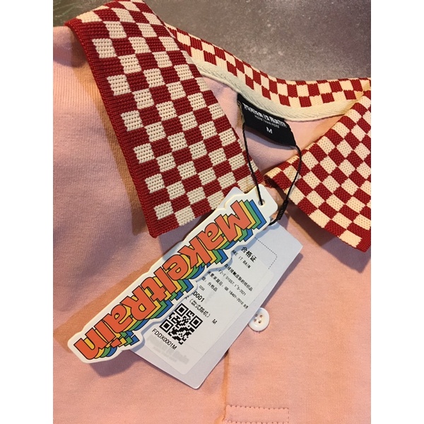 Áo thun polo make it rain sale (có sẵn) caro hồng nâu