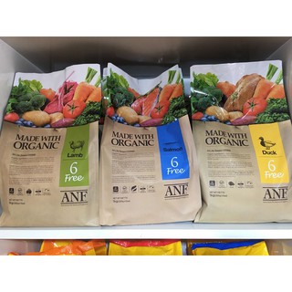 Thức ăn cho chó ANF 6 Free Dog hạt hữu cơ Hàn Quốc 1kg 3 vị: cừu, cá và vịt túi nhỏ 200g