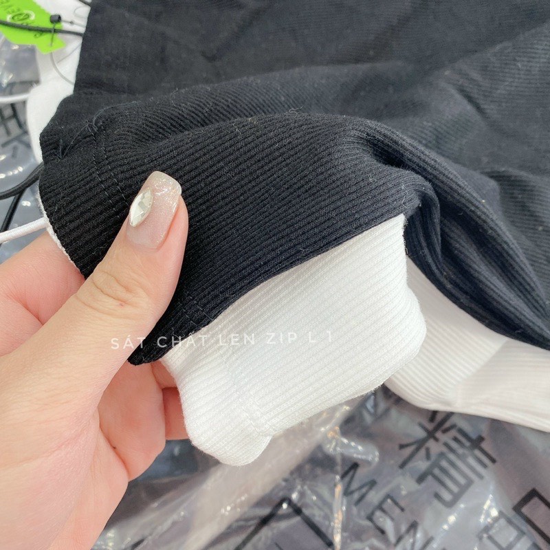 Áo 2 Dây Bún Thun Gân Croptop - CHUPPY - 2S01