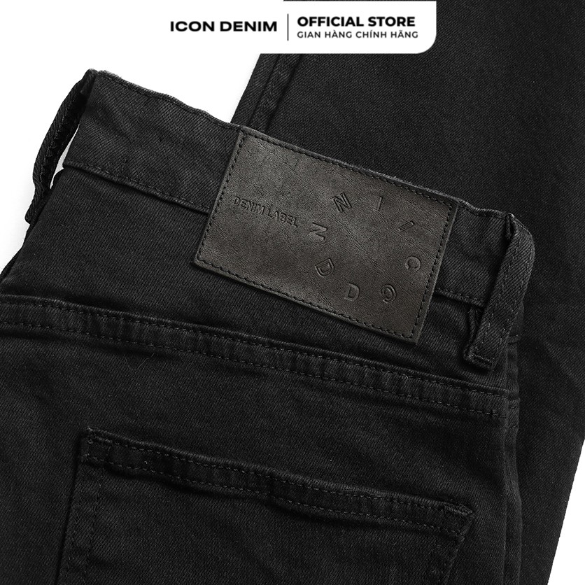Quần Jean Nam Đen Trơn ICON DENIM Dáng Ôm Skinny Trẻ Trung, Co Giãn Tốt | BigBuy360 - bigbuy360.vn