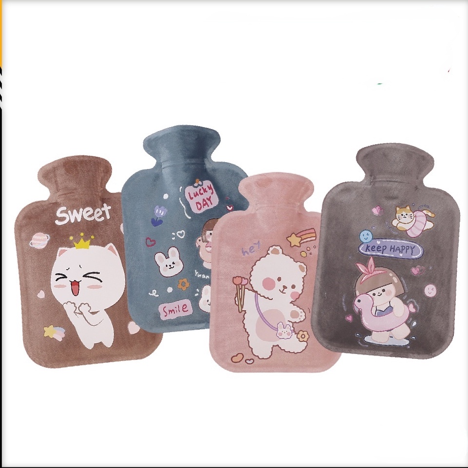 Túi chườm nóng lạnh lông mịn Hoạt hình dễ thương Giảm đau bụng kinh Hạ sốt Hổ trợ phục hồi vết thương JP6
