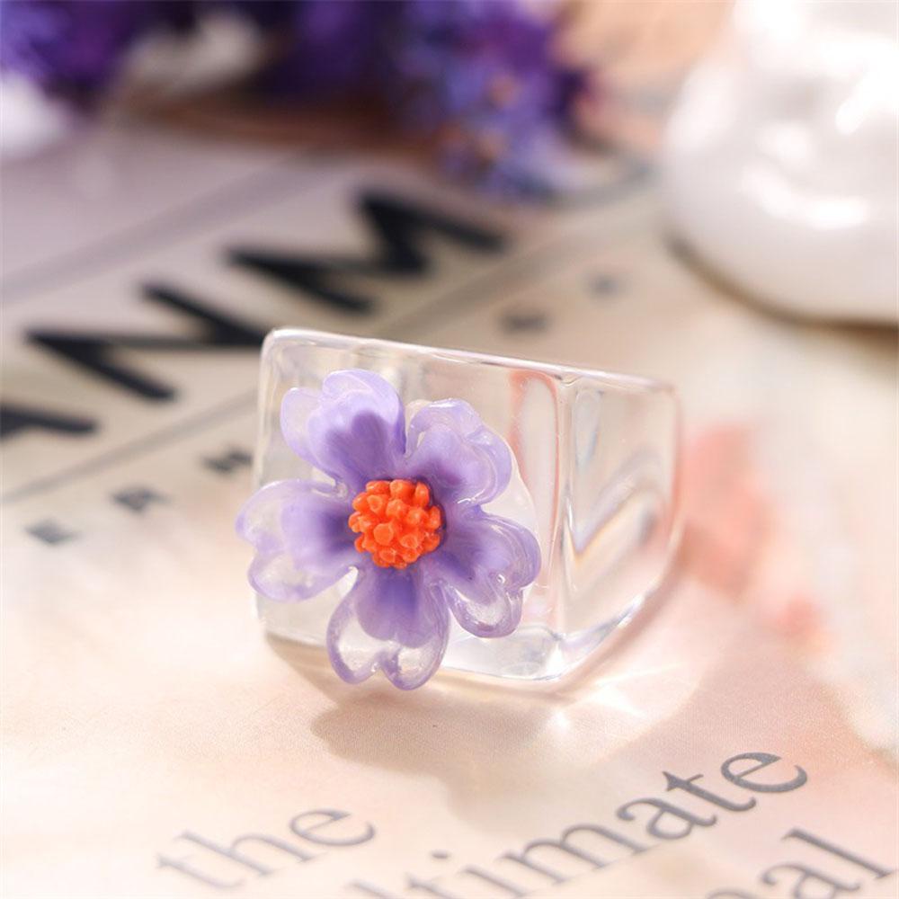 Nhẫn Acrylic Trong Suốt Thời Trang Mới Năm 2021