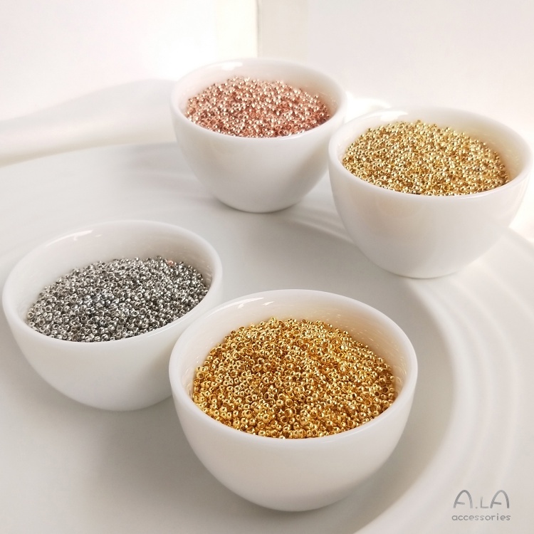 Set 100 Nút Khóa Đồng 18K Nhiều Màu Sắc Dùng Làm Trang Sức Thủ Công DIY